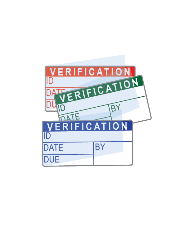 Verification Labels (120) w/ Covers
