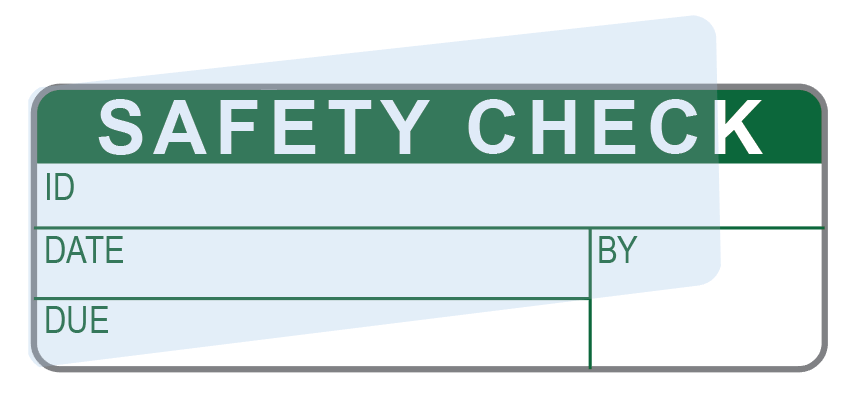 Safety Check Labels (120) w/ Covers