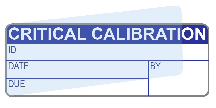 Critical Calibration Labels (120) w/ Covers