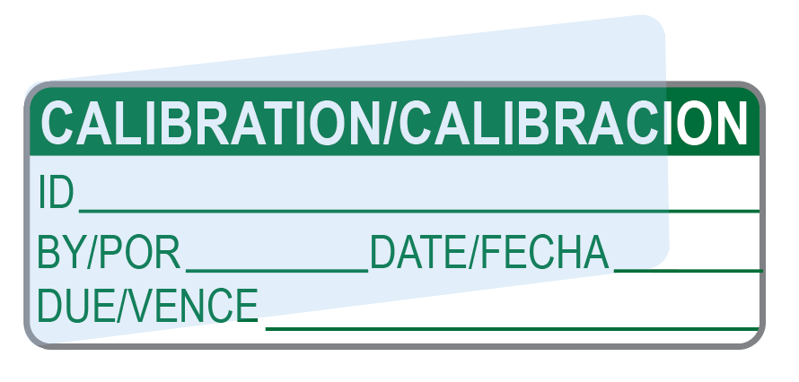 Bilingual Calibration Labels (120) w/ Covers