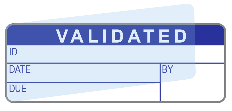 Validated Labels (120) w/ Covers