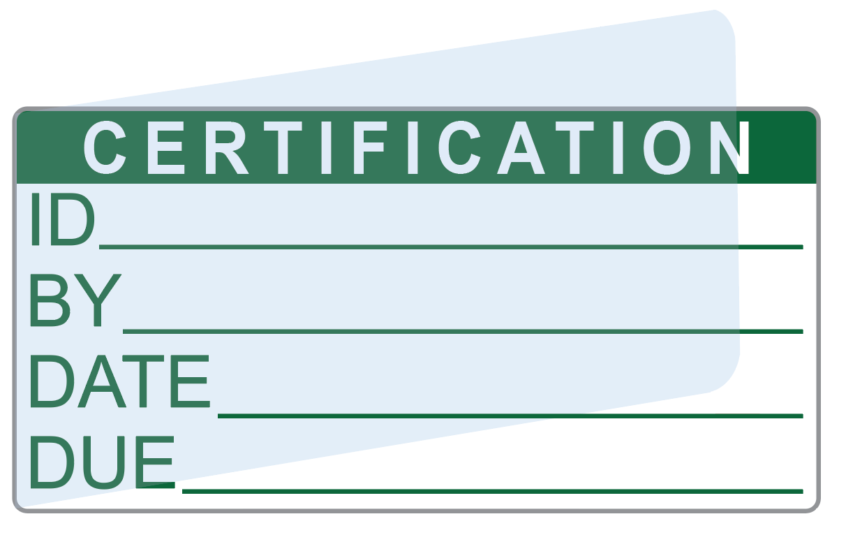 Certification Labels (120) w/ Covers