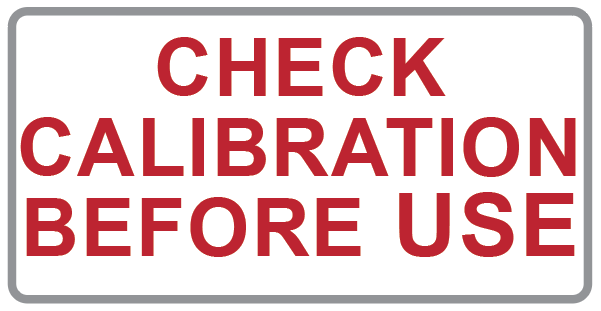 Check Calibration Before Use Labels (120)