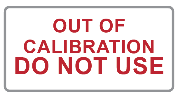 Out of Calibration Do Not Use Labels (120)