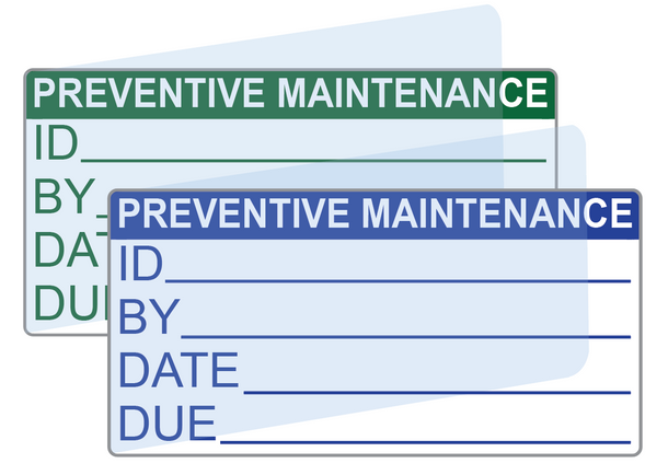 Preventive Maintenance Labels (120) w/ Covers – Advanced Calibration Label