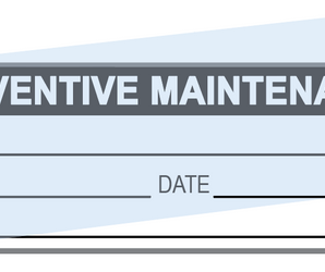 Preventive Maintenance Labels (120) w/ Covers