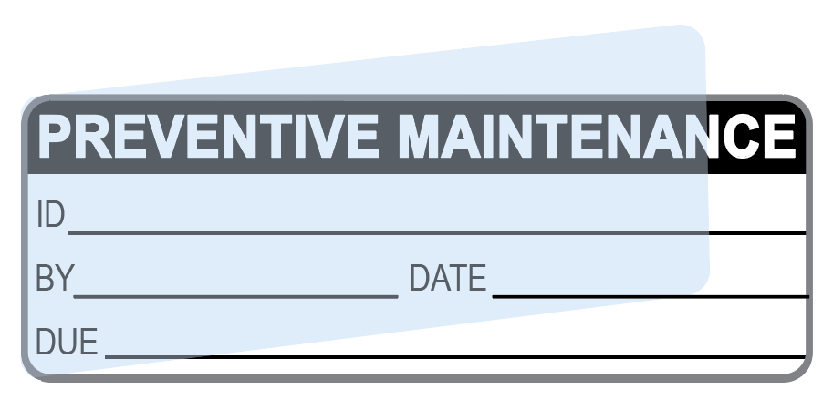 Preventive Maintenance Labels (120) w/ Covers
