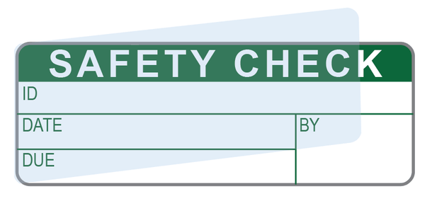 Safety Check Labels (120) w/ Covers – Advanced Calibration Label