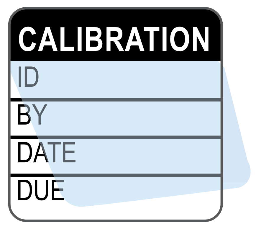 Calibration Labels (120) w/ Covers Advanced Calibration Label