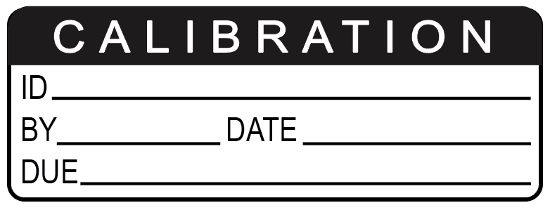 Calibration Labels (120) w/ Covers – Advanced Calibration Label