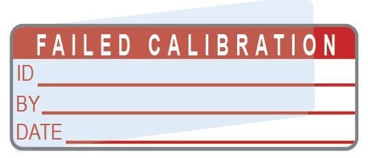 Failed Calibration Labels (120) w/ Covers – Advanced Calibration Label