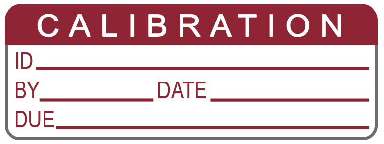 Calibration Labels (120) w/ Covers – Advanced Calibration Label