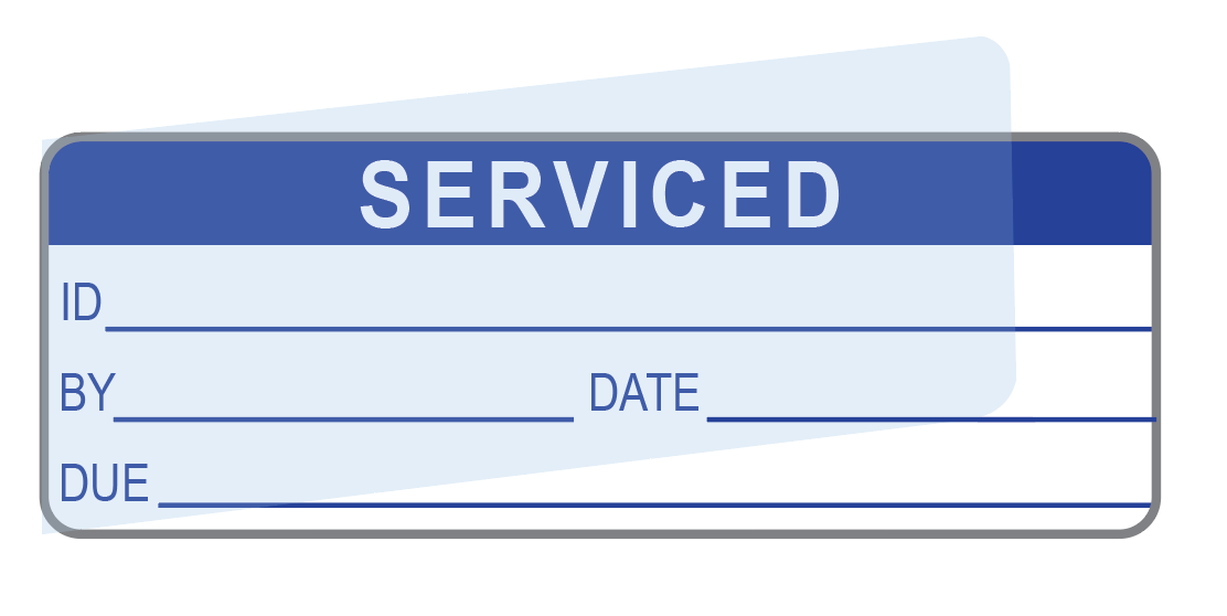 Serviceable Label Serviced Labels (120) w/ Covers – Advanced Calibration Label