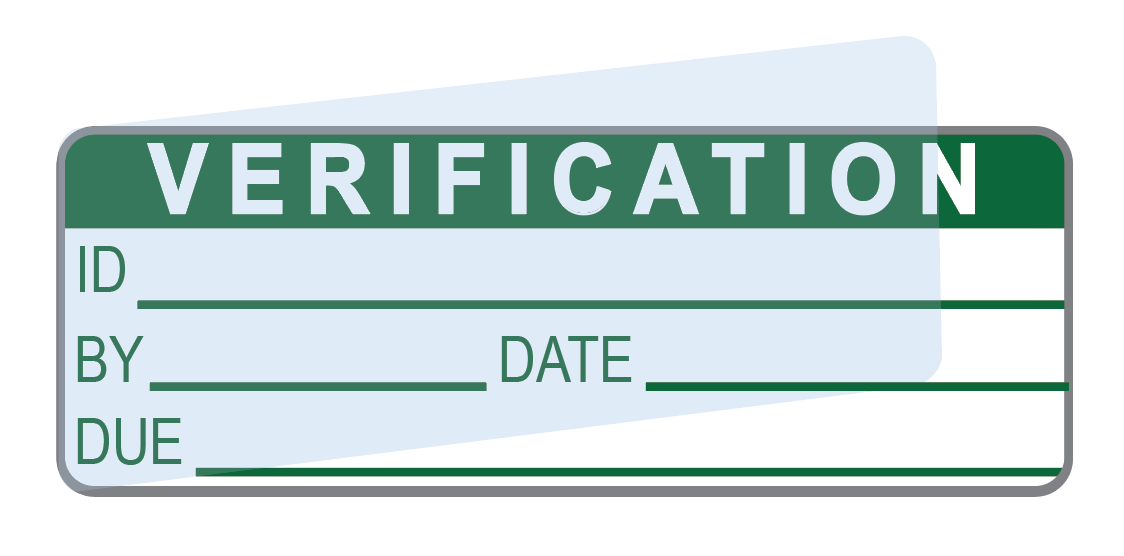 Verification Labels (120) w/ Covers – Advanced Calibration Label