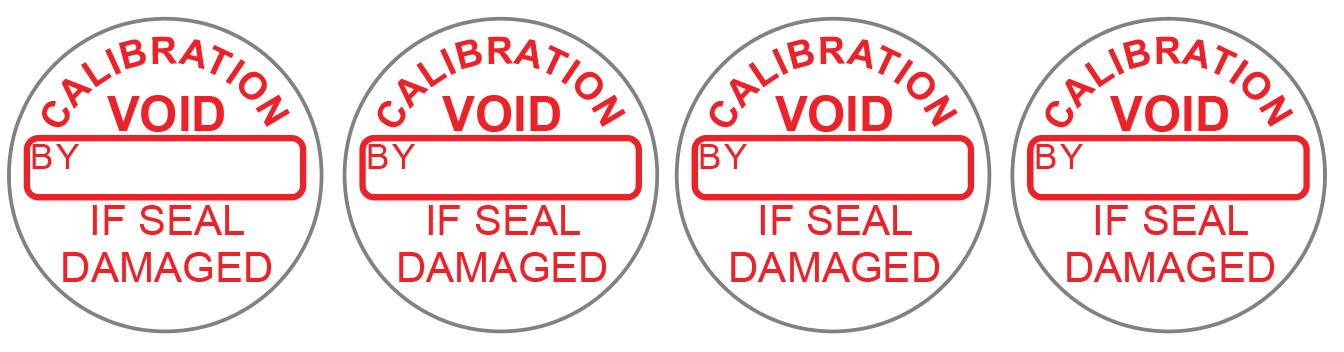 Calibration Void Seal w/ "By" Line (120)