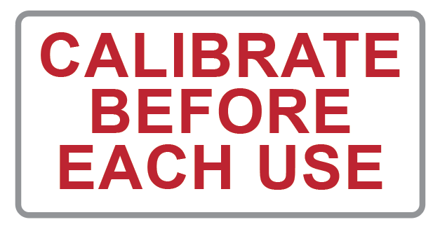 Calibrate Before Each Use Labels (120)
