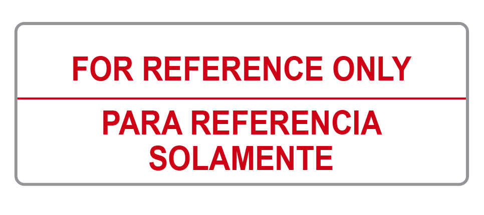 Bilingual For Reference Only Labels (120) – Advanced Calibration Label