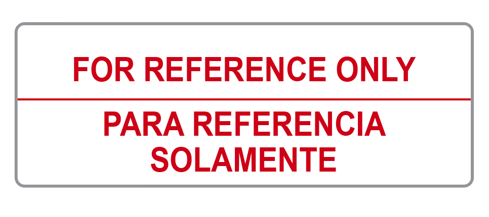 Bilingual For Reference Only Labels (120)