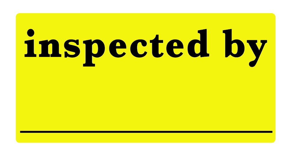 Inspected By Labels – Advanced Calibration Label