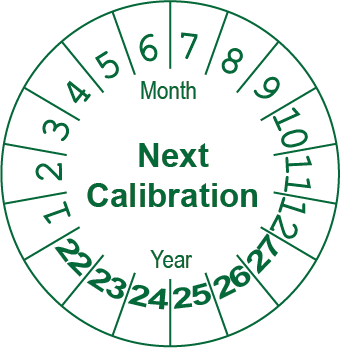 Punch Out Calibration 6 Years Labels (120)