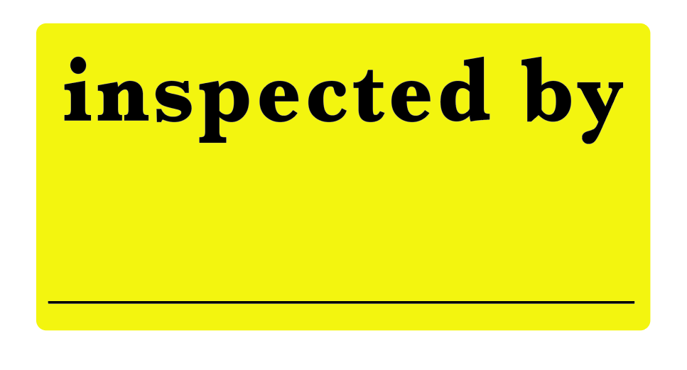 Inspected By Labels – Advanced Calibration Label