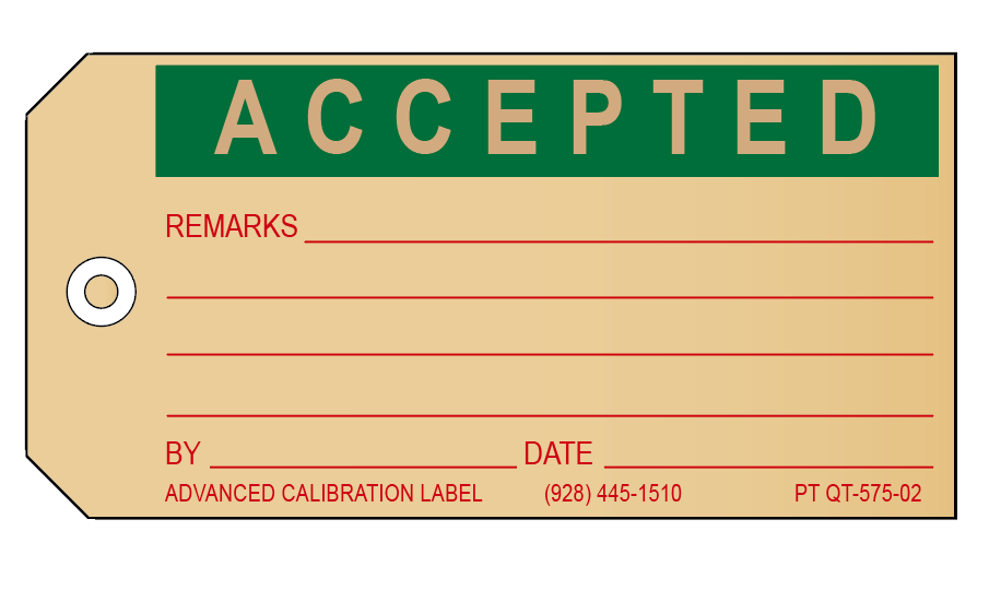 Accepted Inspection Tags (100)