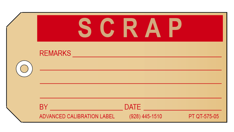 Scrap Inspection Tags (100)